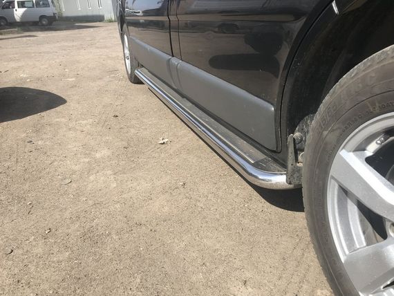 Боковые пороги Premium (2 шт., нерж.) 51 мм, короткая база для Nissan Primastar 2002-2014 гг | Зображення 1