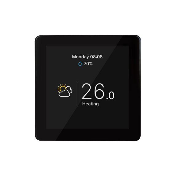 114150 Комнатный сенсорный термостат с WiFi управлением Tervix Pro Line WiFi TouchScreen Thermostat (подлог), черный | Зображення 2