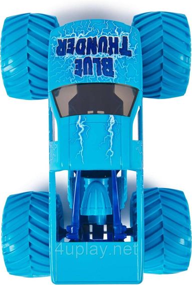 Оригинал Monster Jam Blue Thunder Monster Truck Монстр-трак 1:24 Синий гром Металлический кузов | Зображення 4