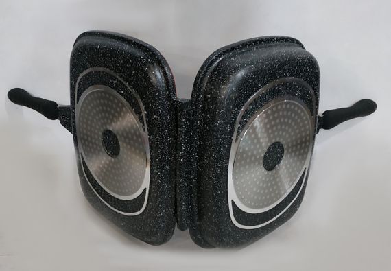 Сковорода гриль для стейков с антипригарным покрытием Zurrichberg ZBP-7103 двухсторонняя сковорода гриль | Зображення 2