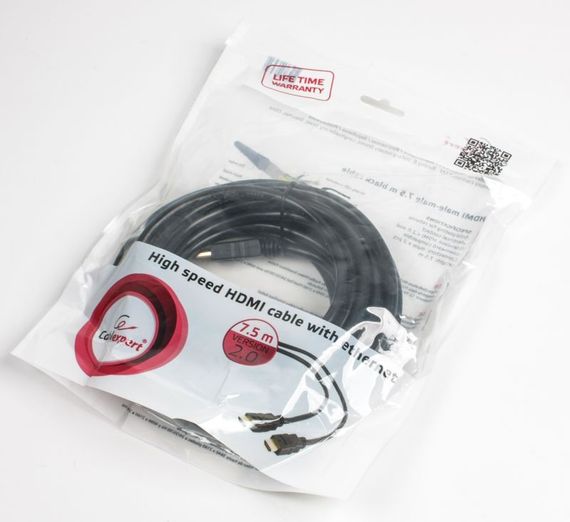 Кабель Cablexpert CC-HDMI4-7.5M, HDMI V.2.0, вилка/вилка, з позолоченими контактами, 7.5 м | Зображення 2
