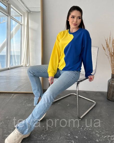 Толстовка цвет желтый/синий размеры S, XL, L FI_007010 | Зображення 3