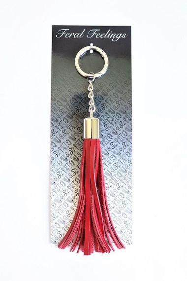 Брелок шкіряний Feral Feelings Флогер Червоний | Зображення 1
