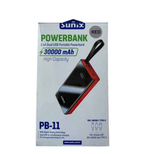 Повербанк универсальный LED дисплей Sunix PB-11 30000 мАч | Зображення 2