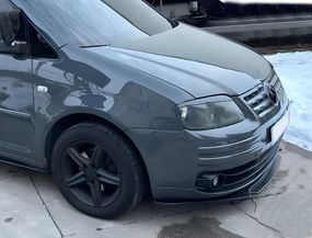Передня лип накладка Niken Black (ABS) для Volkswagen Caddy 2010-2015 рр