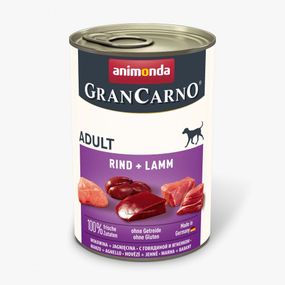 Корм вологий GranCarno Adult Beef Lamb для дорослих собак з яловичиною і ягнятиною 400 г