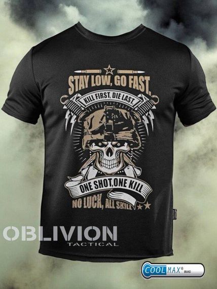 Тактична футболка Oblivion Go fast Oblivion black ДЛ6582