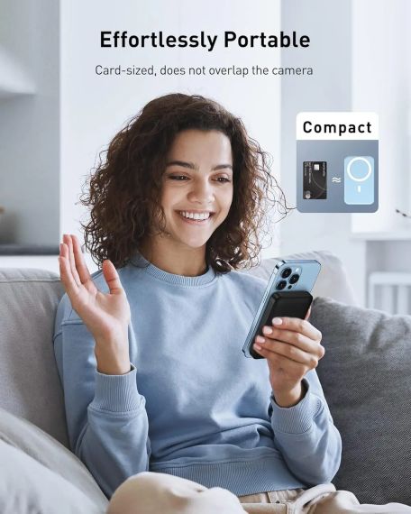 Магнитный павербанк 10000mAh MagSafe / Power Bank Type-C / Повербанк магнитный беспроводной 22,5W | Зображення 5
