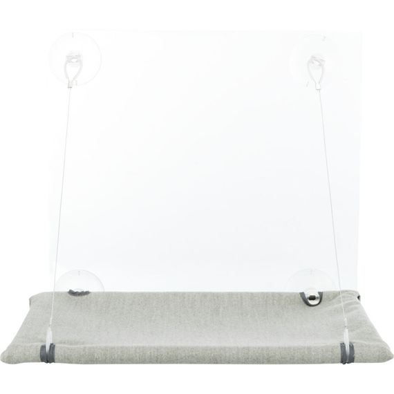 Лежак Trixie для вікна з кріпленнями велюр 50 х 30 см сірий | Зображення 1