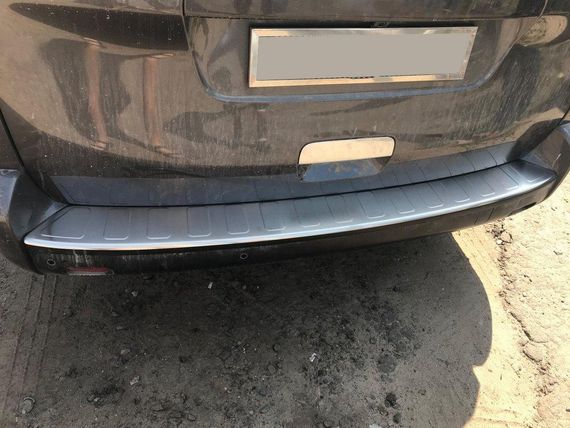 Накладка на задний бампер OmsaLine (нерж) Длинная база для Citroen Jumpy/Dispatch 2017↗ гг. | Зображення 1