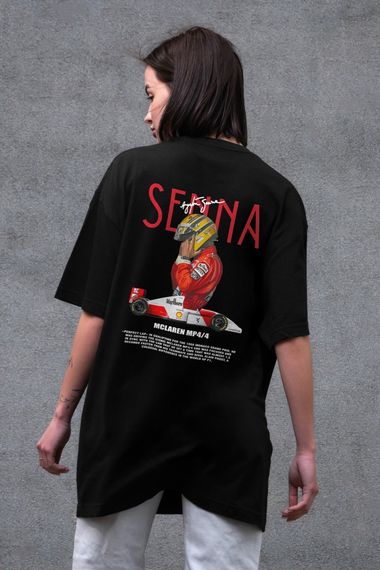Оверсайз футболка Without з принтом Senna Black | Зображення 2