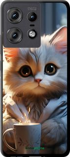 Чохол на Motorola Edge 50 Pro 5G Білий кіт "5646b-3710-2448"