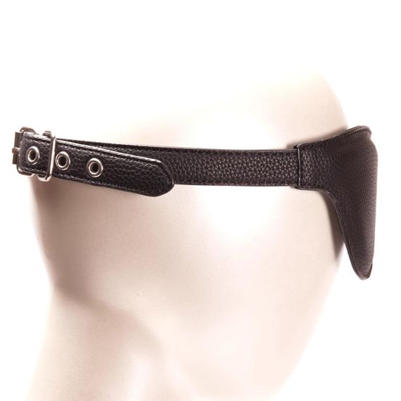 Маска на очі Pornhub Faux Leather Mask екошкіра, чорна, дуже комфортна | Зображення 2