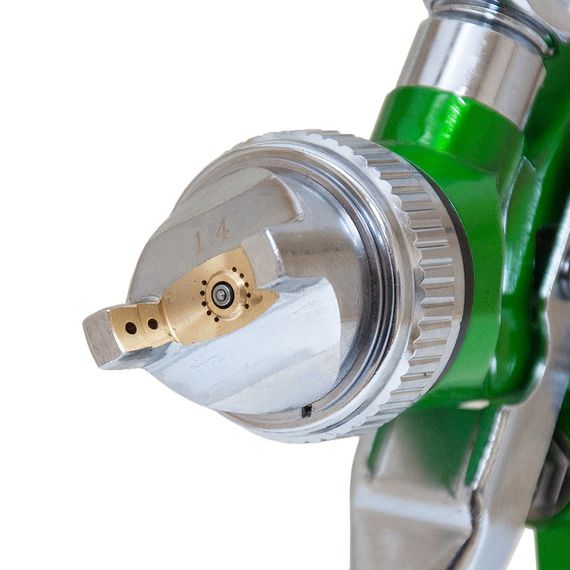 Фарборозпилювач Sigma HVLP 1.4 мм з редуктором та верхнім баком 600 мл (6812081) | Зображення 7