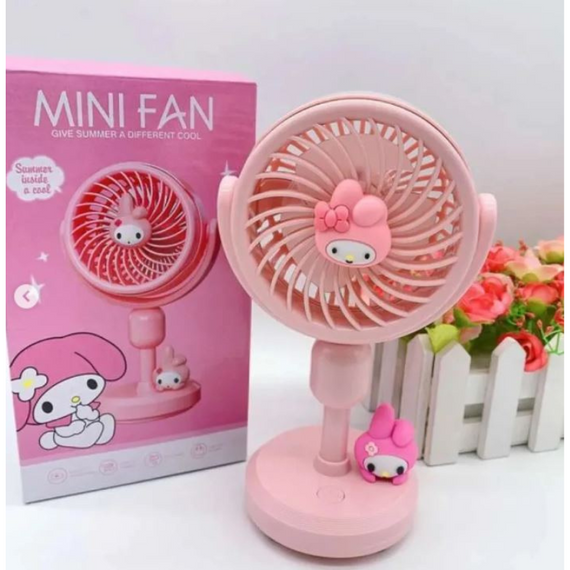 Перезаряджуваний настільний мінівентилятор, вентилятор для дітей з персонажами Kurumi, Melody, Cinnamoroll | Зображення 5