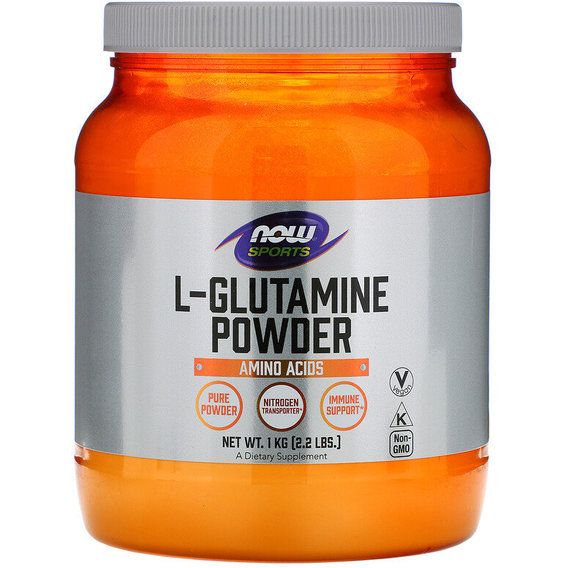 Глютамін NOW Foods L-Glutamine Sports Powder, 2.2 lbs 1000 g /200 servings/