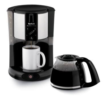 Капельная кофеварка Tefal SUBITO MUG CM290838, механика, 1000ВТ, 1,25л, черная/нержавеющая сталь (CM290838)