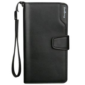 Мужской кошелек Baellerry Business (19,5х10х3 см) с ремешком / Портмоне для мужчин на кнопке