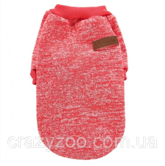 Кофта для собак и котов EcoToys Red XL рябая красная A: 39 см B: 48 см C: 29 см 7108