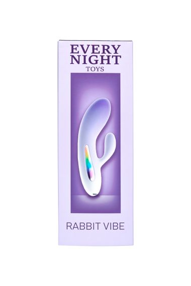 Міні вібратор кролик із кольоровим світлодіодом Every Night Toys, 7 режимів вібрації, бузковий градієнт sexstyle | Зображення 5