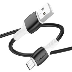 Кабель Borofone BX84, USB-Micro, 2.4A, довжина 1м, Black, BOX