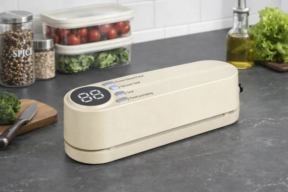 Вакуумный упаковщик Model 8 • Бытовой вакууматор для продуктов и герметичной упаковки еды для кухни, хранения и заморозки | Зображення 4