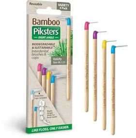 Міжзубні йоржики Piksters Bamboo, кутові, в асортименті, 4 шт