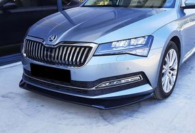Передня Lip накладка DPT V-3 (2015-2020, чорний глянець) для Skoda Superb рр