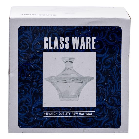 Сахарница с крышкой 8.5×8.5×8.5 см ваза сахарница квадратная стеклянная HP-4-116 | Зображення 5