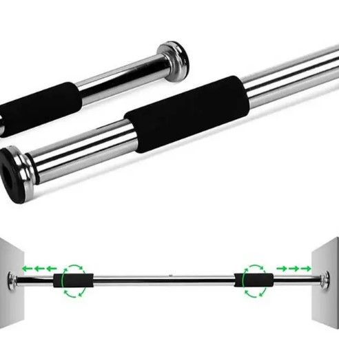Турнік розсувний PowerPlay 4128 Pull Up Bar (60-90 см) Steel/Black (PP_4128) | Зображення 1