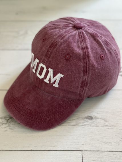 Кепка бейсболка парна (Dad&Mom) Бордовий Мама Mom 56-60р (8044) | Зображення 1