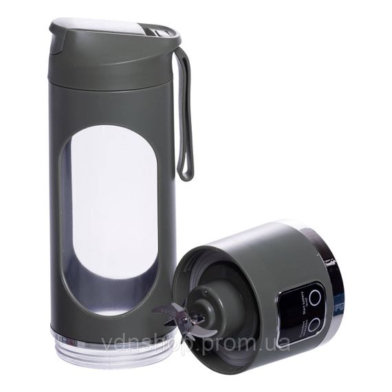 Портативний блендер для смузі на акумуляторі 450 мл 25 Вт USB Зелений HP-11-10GR | Зображення 2