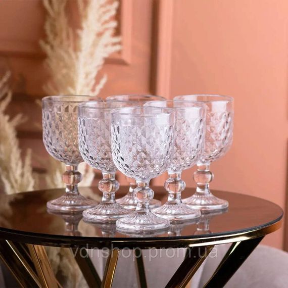 Келихи для червоного вина 6 штук на низькій ніжці HP4153 | Зображення 1