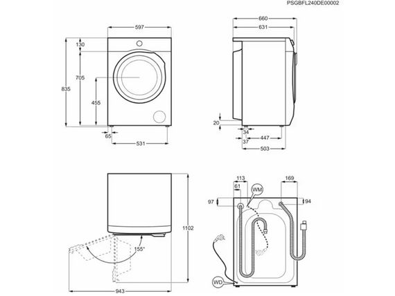 Стирально-сушильная машина Electrolux фронтальная EW7W4602U | Зображення 7