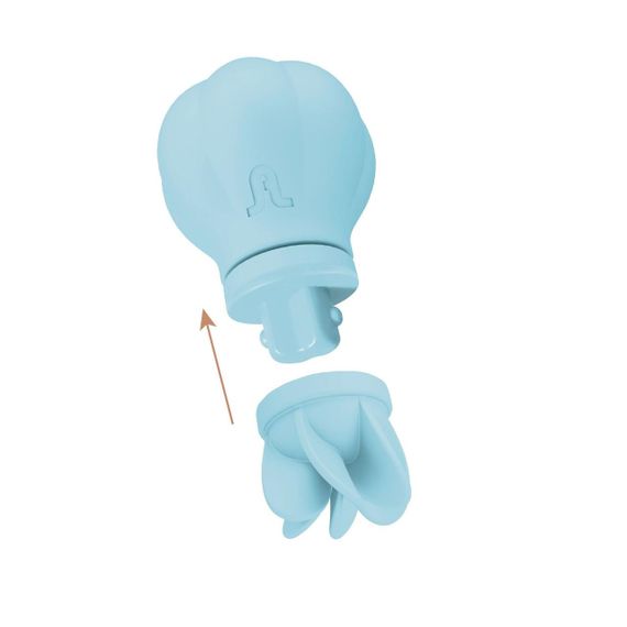 Вібратор Adrien Lastic Caress Blue з насадками для стимуляції ерогенних зон, які обертаються. | Зображення 3