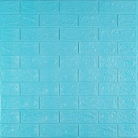 3D панель самоклеюча цегла Бірюза 700х770х3мм (002-3) SW-00000573