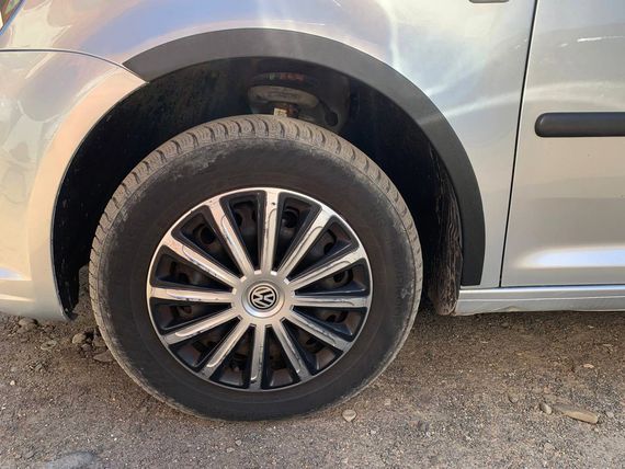 Накладки на арки (чорний мат) Коротка база, 2 бічних (метал) для Volkswagen Caddy 2010-2015рр | Зображення 4