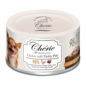 Вологий корм для собак з куркою та індичкою Cherie Dog Pate Chicken with Turkey, 80 гр