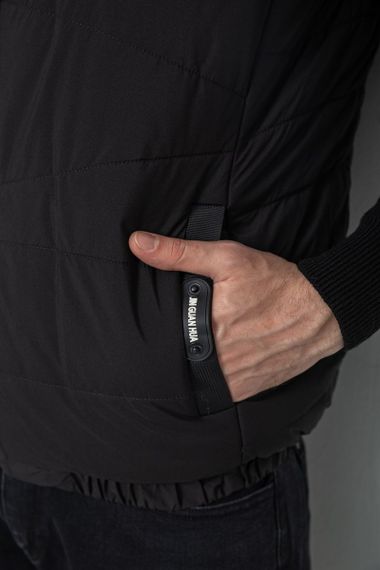 Жилетка чоловіча демісезонна двостороння, колір чорно-синій, 244R99002 | Зображення 6
