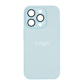 Чехол AG-Glass Matte Camera Lens with Magsafe для Iphone 14 Цвет Navy Синій