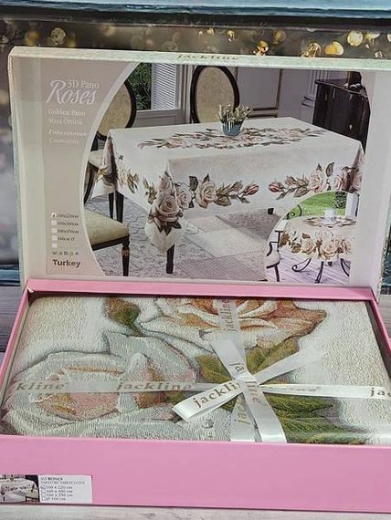 Скатерть Jackline Roses 160х220см Гобелен Хлопок/Полиэстер