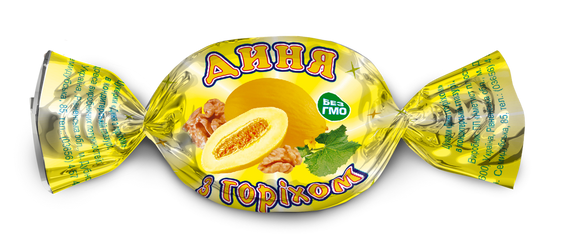 Цукерка Диня з горіхом АМЕТИСТ ПЛЮС вагова 2000г (213831)