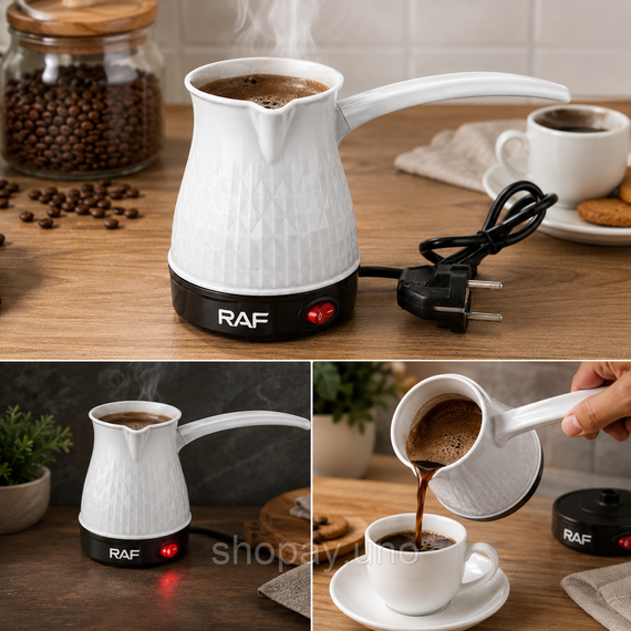 Турка электрическая 600Вт Electric Coffee Pot RAF R.126 / Дорожная турка RAF от 220В | Зображення 2