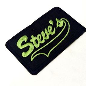 Термонаклейка-нашивка Steve`s-5,5х10см салатовий напис