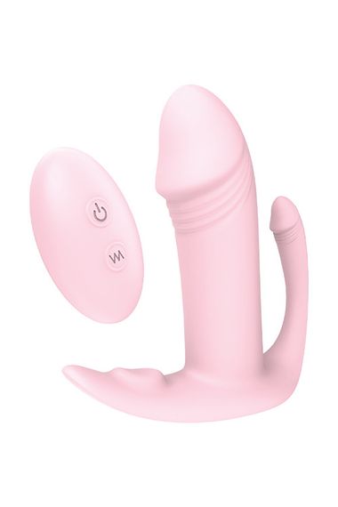 Триточковий вібростимулятор Dream Тoys Еssentials з пультом керування, рожевий Sex Aura