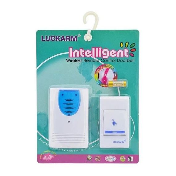 Дверний дзвінок від батарейок Luckarm Intelligent 8203 бездротовий. KL-436 Колір: блакитний
