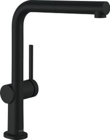 Hansgrohe Змішувач для кухні Talis M54, довж.виливу - 215мм, витяжний, 1важіль, KM270, матовий чорний (72808670)