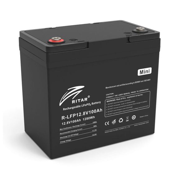 Акумуляторна батарея Ritar LiFePO4 12, 8V 100Ah mini