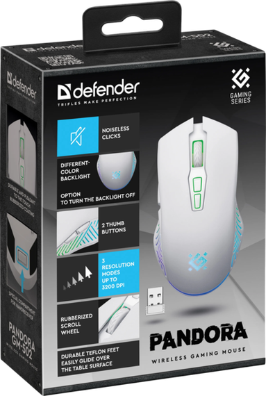 Миша Defender Pandora GM-502 White (52502) | Зображення 9
