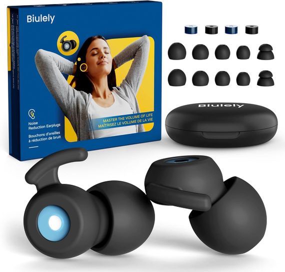 Беруші Biulely силіконові багаторазові 28/34дБ для сну, подорожей, концертів, роботи, шумозахист, кейс